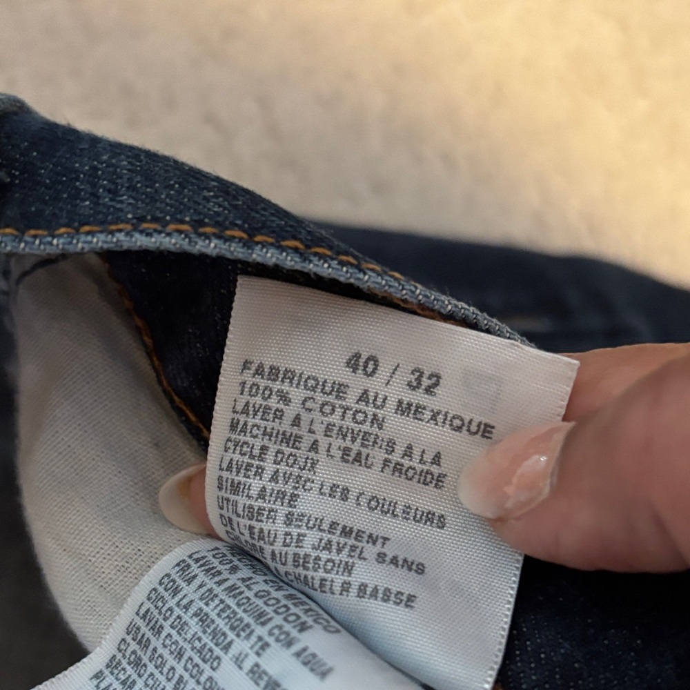 Nautica Men’s Relaxed Fit Denim Blue Jeans. 2 pair with purchase. - Picture 3 of 4